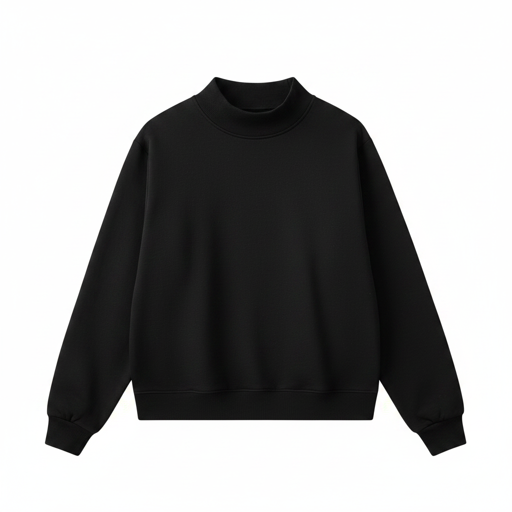 Luxe Fleece Mock-Neck Sweatshirt
