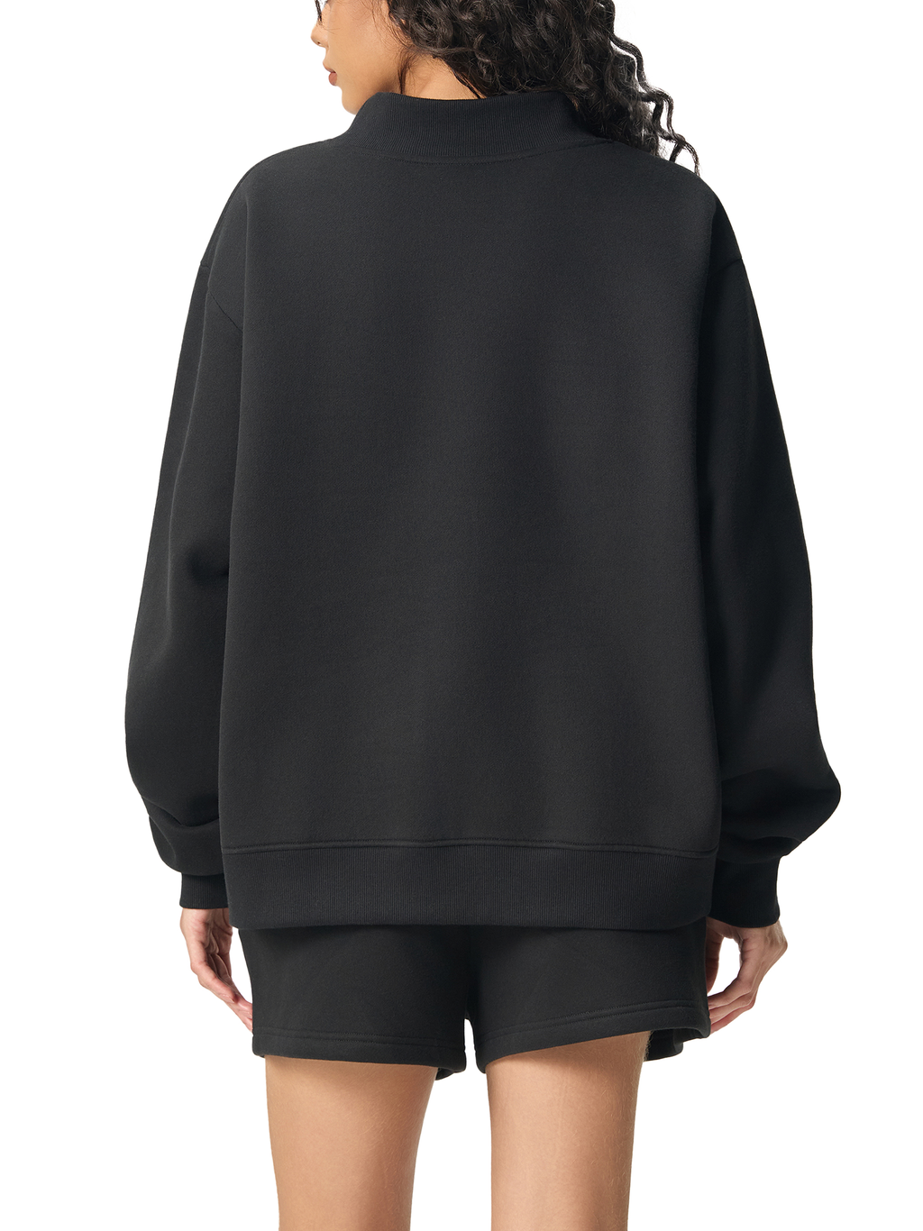 Luxe Fleece Mock-Neck Sweatshirt