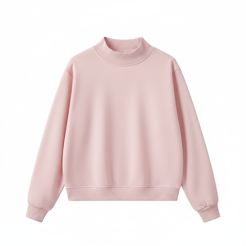 Luxe Fleece Mock-Neck Sweatshirt
